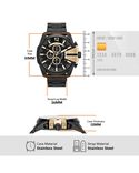 Diesel Men MEGA CHIEF Black Analog Quartz watch SKU ID DZ4338 Helios The Watch Store