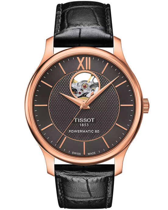Tissot Men TRADITION Brown Analog Automatic watch SKU ID T0639073606800 Helios The Watch Store