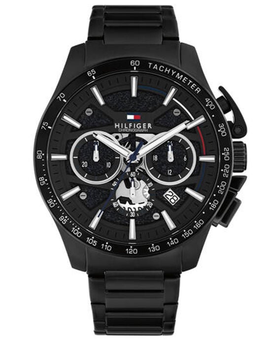 Tommy Hilfiger Men BANK Black Analog Quartz watch SKU ID TH1792262W Helios The Watch Store