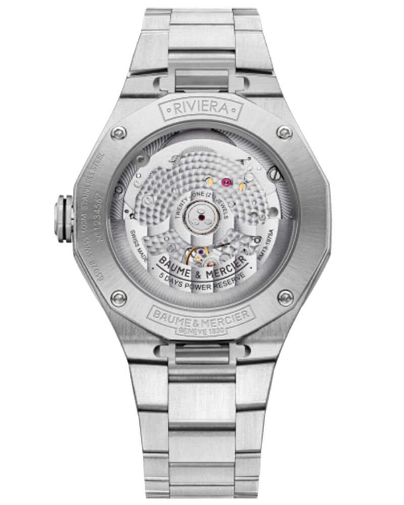 Baume et Mercier Men RIVIERA Grey Analog Automatic watch SKU ID M0A10715 Helios The Watch Store