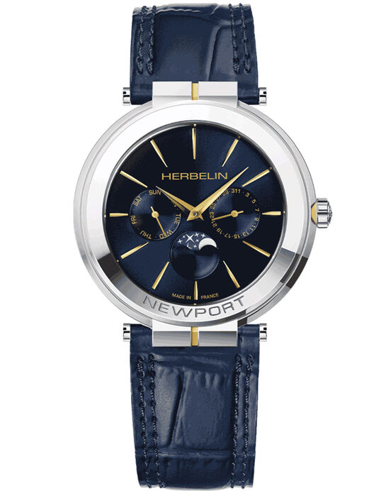 Herbelin Men NEWPORT Blue Analog Quartz watch SKU ID 12722T15BL Helios The Watch Store