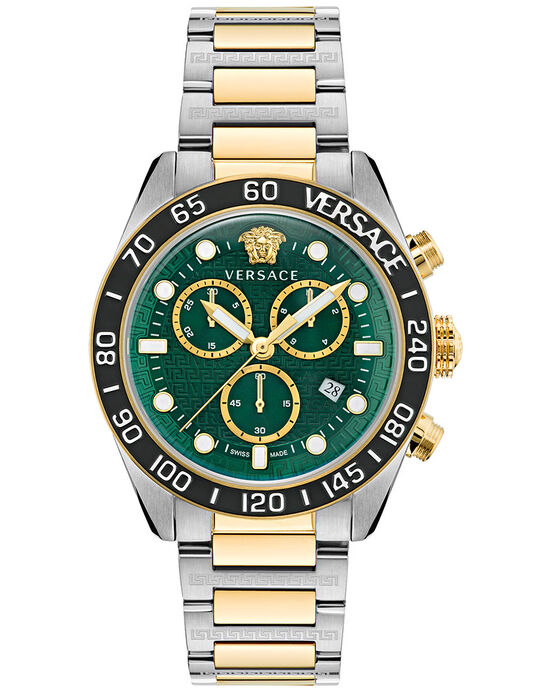Versace Men GRECA DOME CHR WC-6K Green Analog Quartz watch SKU ID VE6K00423 Helios The Watch Store