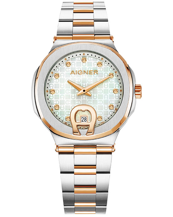 Aigner Women TAVIANO 2 White Mother Of Pearl Analog Quartz watch SKU ID AIAGW242003W Helios The Watch Store