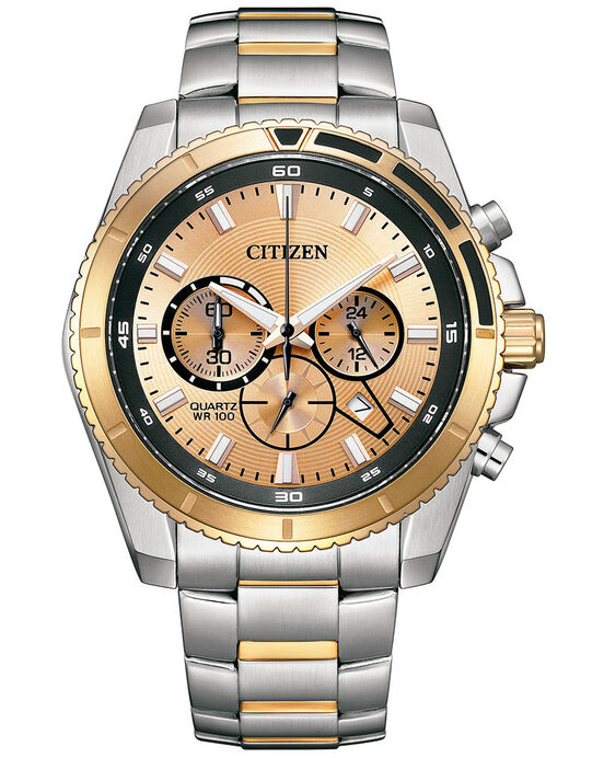 Citizen Men QUARTZ CHRONOGRAPH Bronze Analog Quartz watch SKU ID AN8204-59X Helios The Watch Store