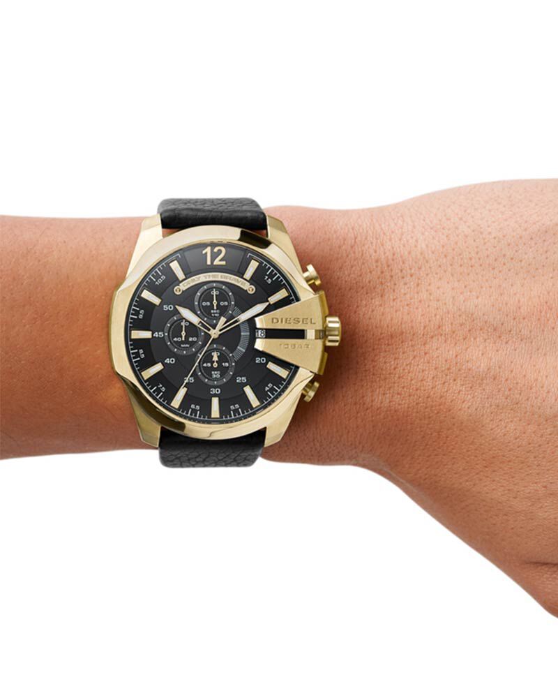 Diesel Men MEGA CHIEF Black Analog Quartz watch SKU ID DZ4344 Helios The Watch Store