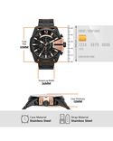 Diesel Men MEGA CHIEF Black Analog Quartz watch SKU ID DZ4309 Helios The Watch Store
