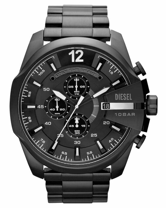 Diesel Men MEGA CHIEF Black Analog Quartz watch SKU ID DZ4283 Helios The Watch Store