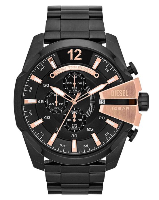 Diesel Men MEGA CHIEF Black Analog Quartz watch SKU ID DZ4309 Helios The Watch Store