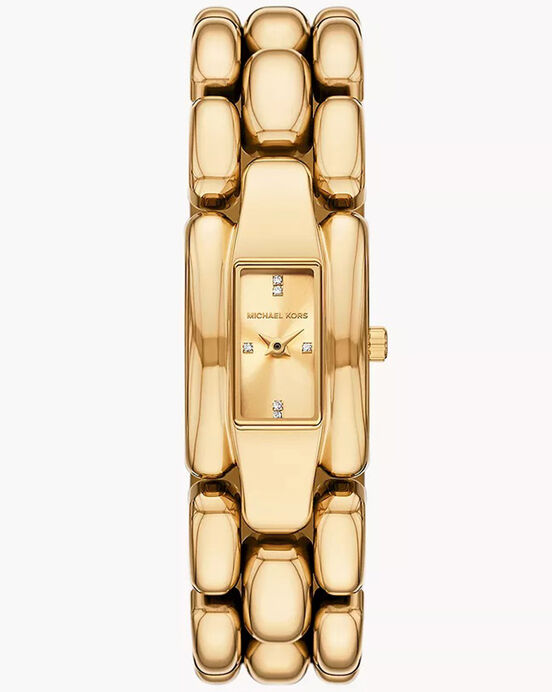 Michael Kors Women HALLY Golden Analog Quartz watch SKU ID MK4921 Helios The Watch Store