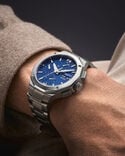 Baume et Mercier Men RIVIERA Blue Analog Automatic watch SKU ID M0A10826 Helios The Watch Store