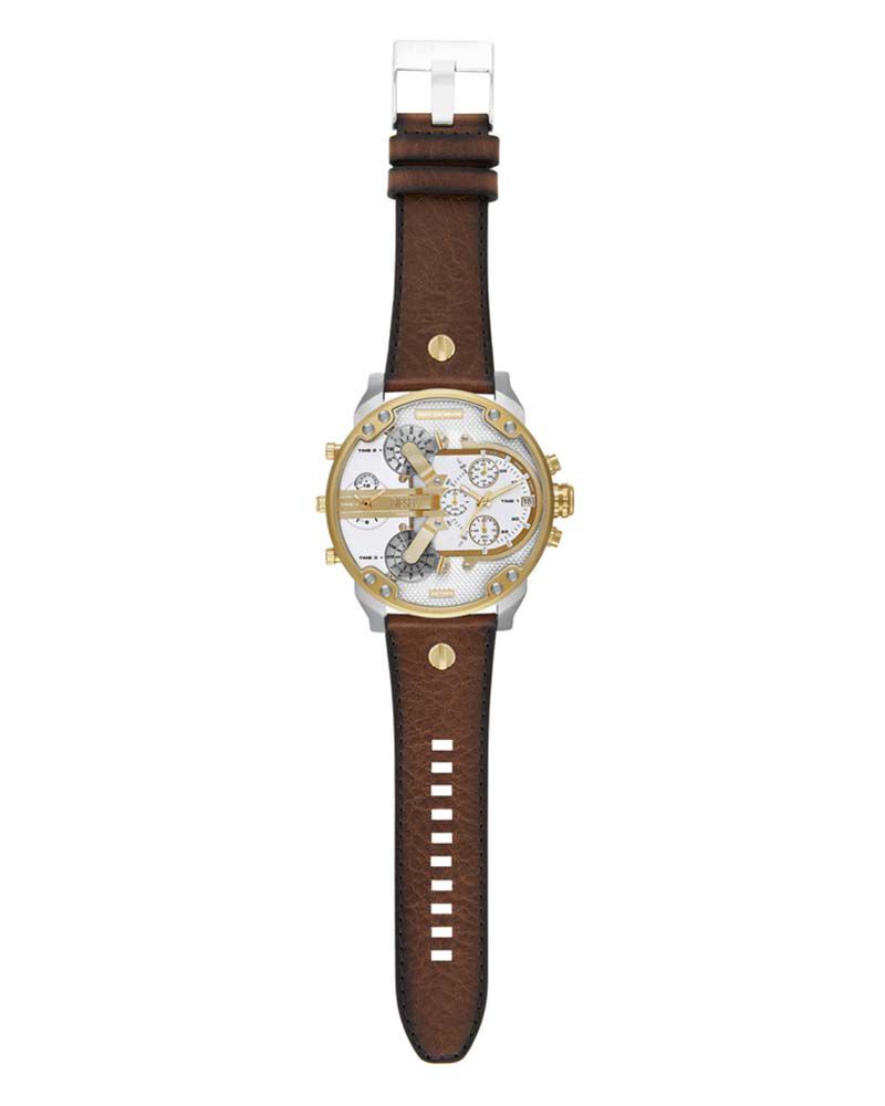 Diesel Men MR  DADDY 2 Silver Analog Quartz watch SKU ID DZ7483 Helios The Watch Store