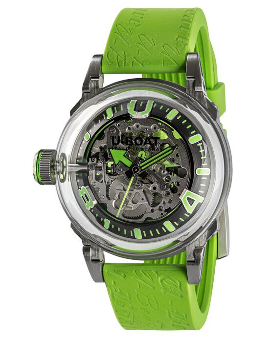 U Boat Unisex U-65 Silver Green Analog Automatic watch SKU ID 3344 Helios The Watch Store
