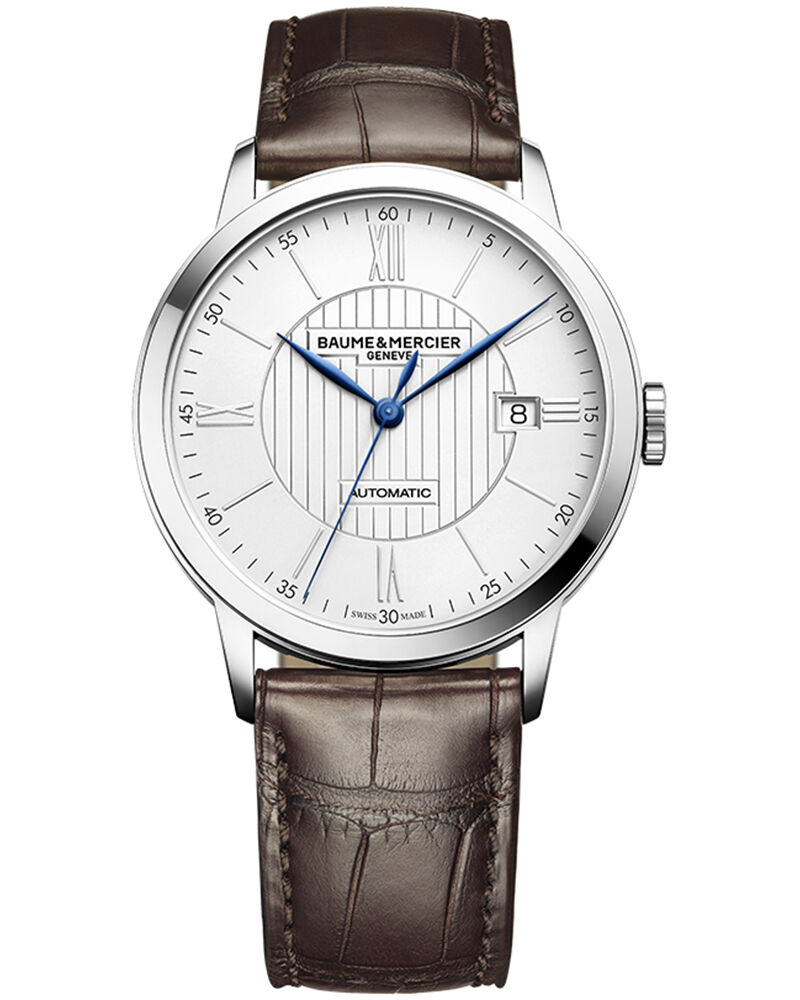Baume et Mercier Men CLASSIMA Silver Analog Automatic watch SKU ID M0A10214 Helios The Watch Store