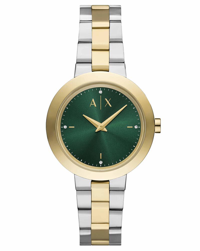 Armani Exchange Women JACKIE Green Analog Quartz watch SKU ID AX5176 Helios The Watch Store