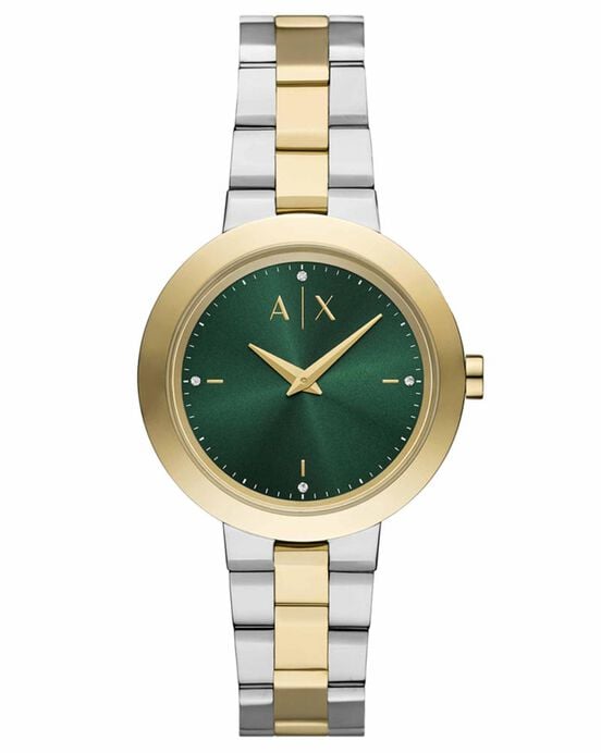 Armani Exchange Women JACKIE Green Analog Quartz watch SKU ID AX5176 Helios The Watch Store