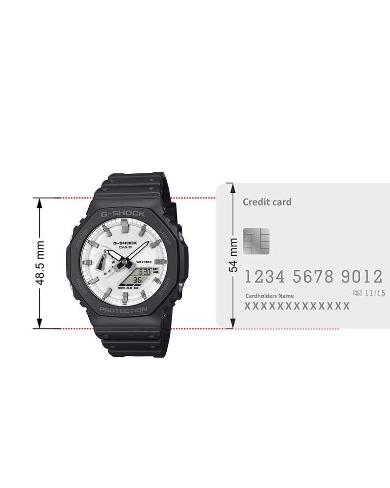 G-Shock Men GA-2100  White  Analog-Digital Quartz watch SKU ID G1637 Helios The Watch Store