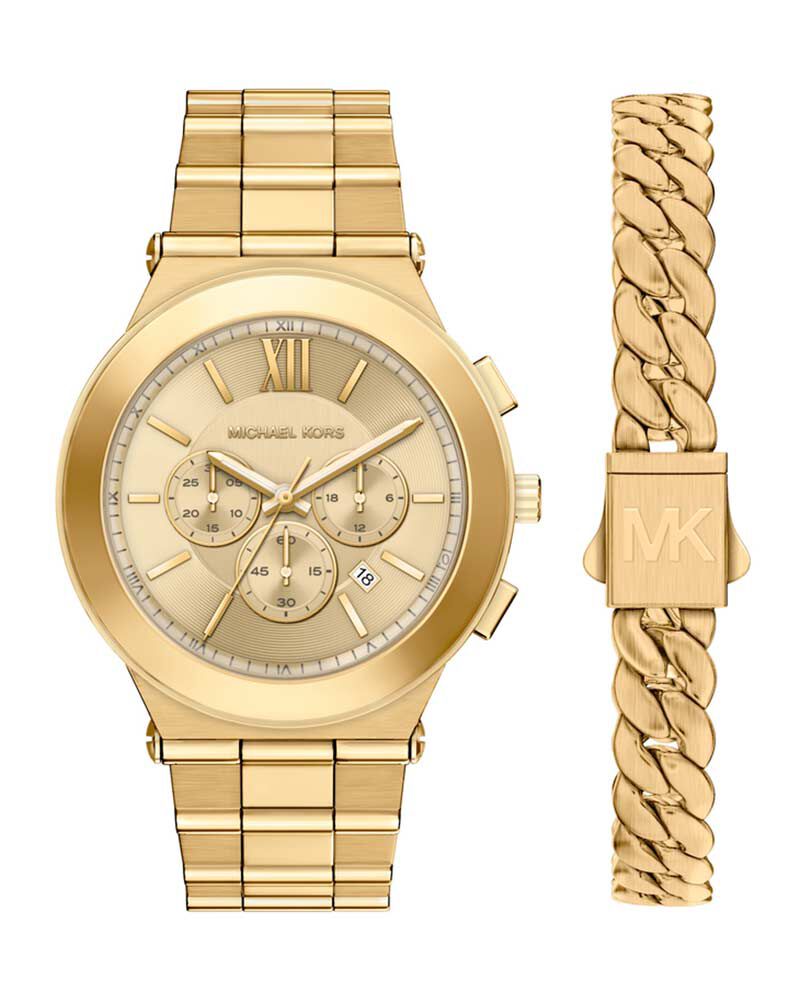 Michael Kors Men Billie Golden Analog Quartz watch SKU ID MK9270SET Helios The Watch Store