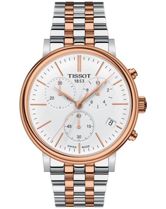 Tissot Men CARSON White Analog Quartz watch SKU ID T1224172201100 Helios The Watch Store