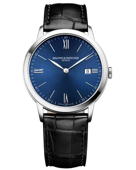 Baume et Mercier Men CLASSIMA Blue Analog QUARTZ watch SKU ID M0A10324 Helios The Watch Store
