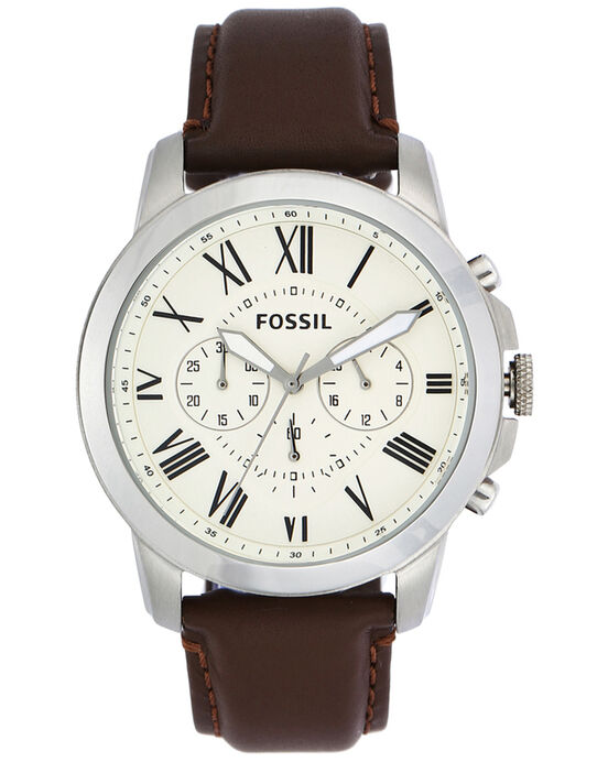 Fossil Men GRANT Silver Chronograph Quartz watch SKU ID FS4735 Helios The Watch Store