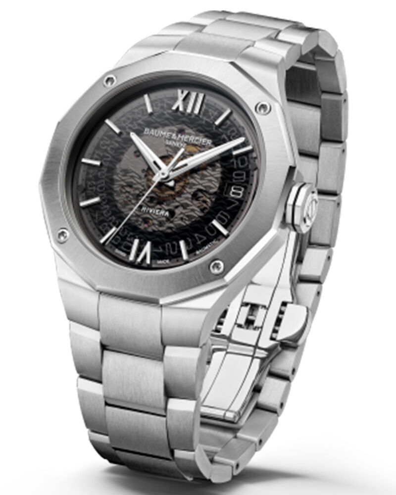 Baume et Mercier Men RIVIERA Grey Analog Automatic watch SKU ID M0A10715 Helios The Watch Store