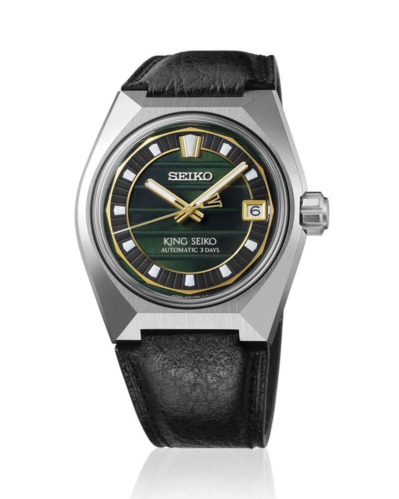 King Seiko Men KING SEIKO Green Analog Automatic watch SKU ID SLA095J1 Helios The Watch Store