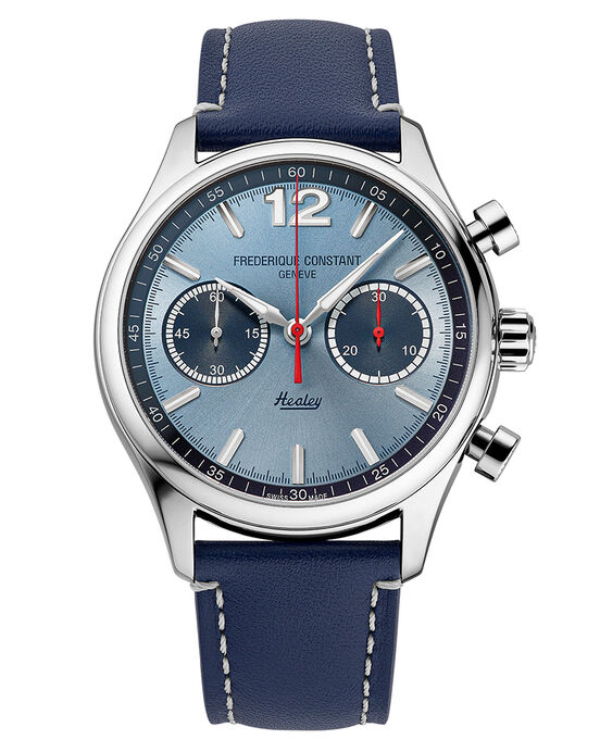 Frederique Constant Men Classics Vintage Rally Healey Chronograph Automatic Blue Analog Automatic watch SKU ID FC-397HLBN5B6 Helios The Watch Store