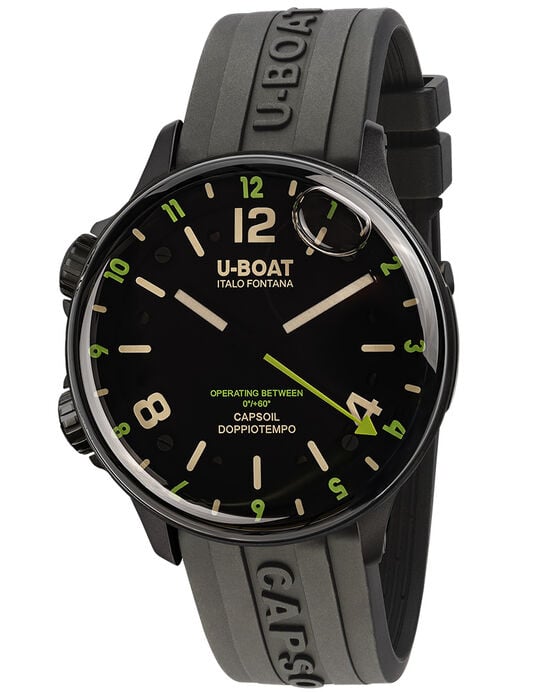 U Boat Men CAPSOIL DOPPIOTEMPO Black Analog Quartz watch SKU ID 8840 Helios The Watch Store