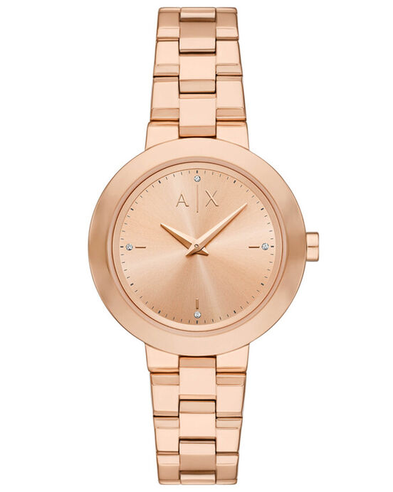 Armani Exchange Women JACKIE Rose Gold Analog Quartz watch SKU ID AX5177 Helios The Watch Store