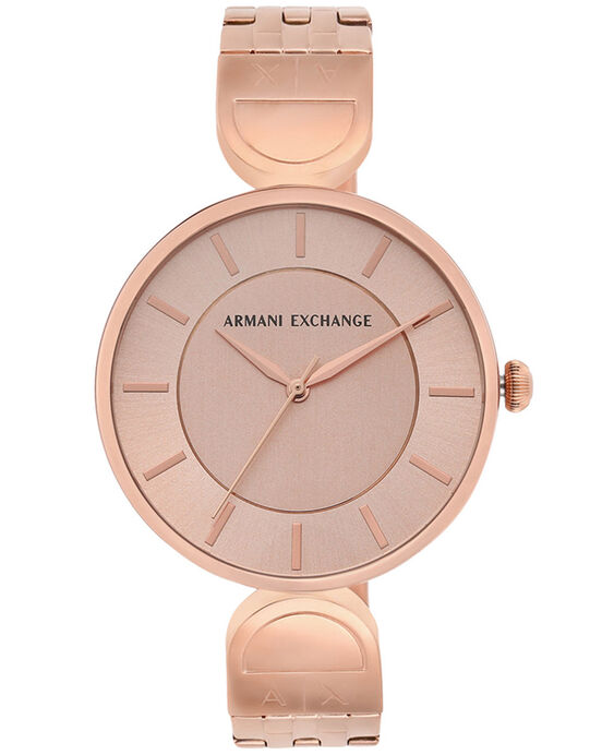 Armani Exchange Women BROOKE Rose Gold Analog Quartz watch SKU ID AX5328 Helios The Watch Store