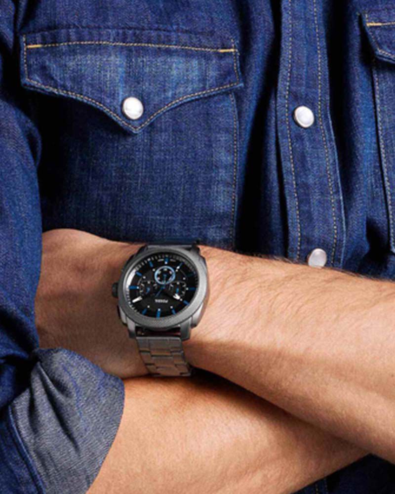 Fossil Men Machine Black Analog Quartz watch SKU ID FS6098 Helios The Watch Store
