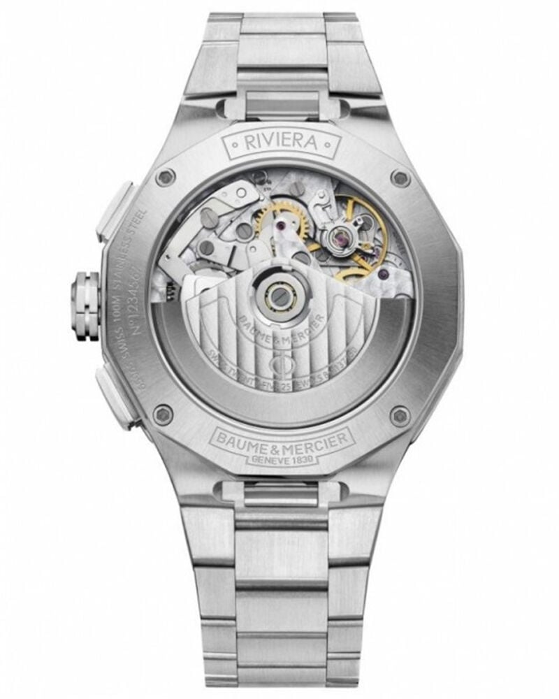 Baume et Mercier Men RIVIERA Blue Analog Automatic watch SKU ID M0A10826 Helios The Watch Store