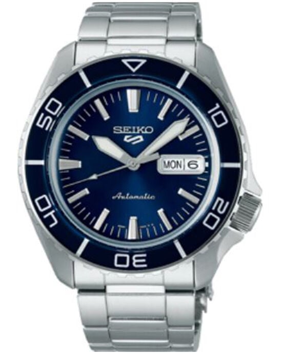 Seiko Men NEW 5 SPORTS Blue Analog Automatic watch SKU ID SRPK97K1 Helios The Watch Store