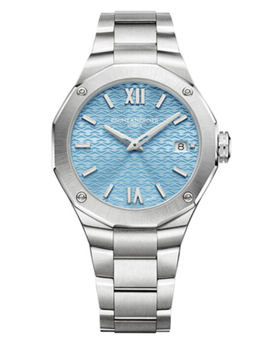Baume et Mercier Women RIVIERA Blue Analog QUARTZ watch SKU ID M0A10612 Helios The Watch Store