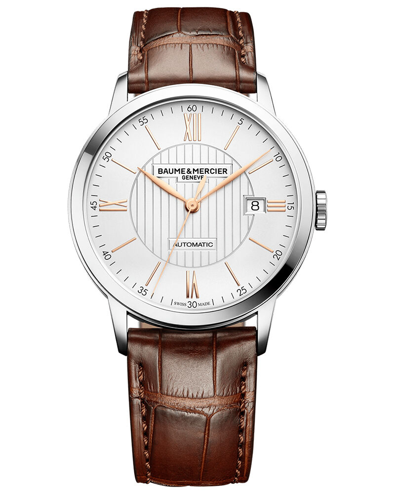 Baume et Mercier Men CLASSIMA Silver Analog Automatic watch SKU ID M0A10263 Helios The Watch Store