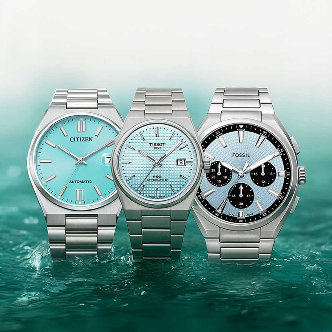 Premium Watches for Men and Women: Textured Blue Timepieces