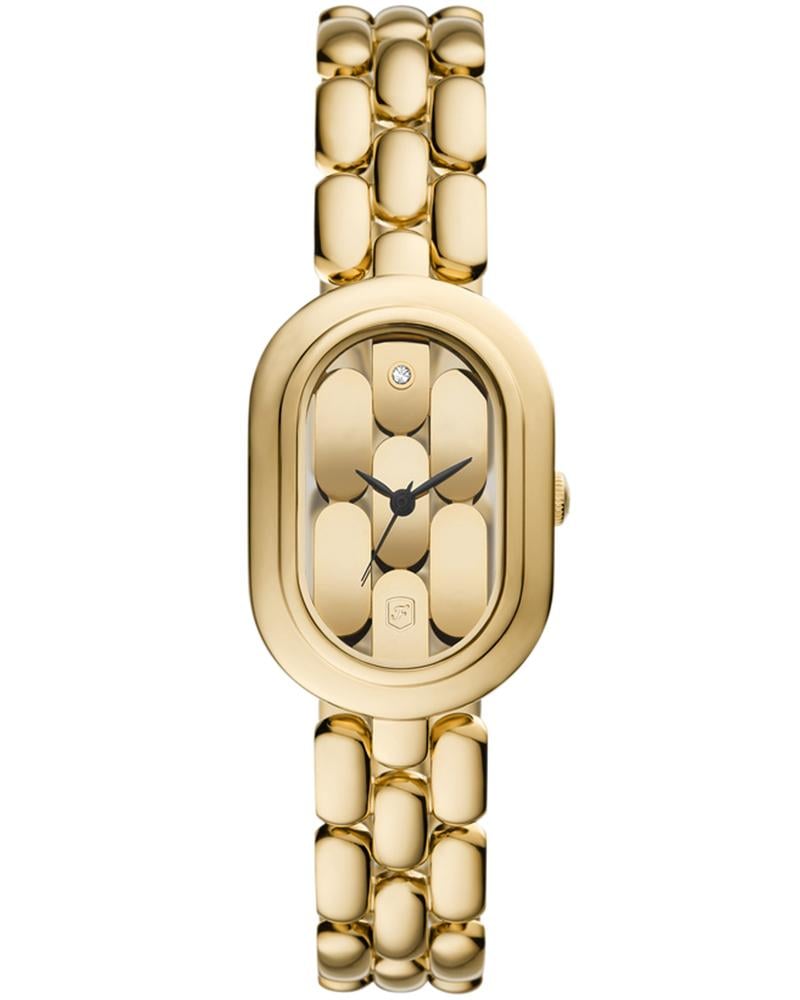 Fossil Women Ring Oval Gold Watch