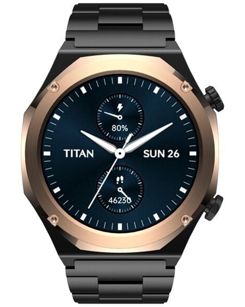 Titan Smart Round Black Smartwatch