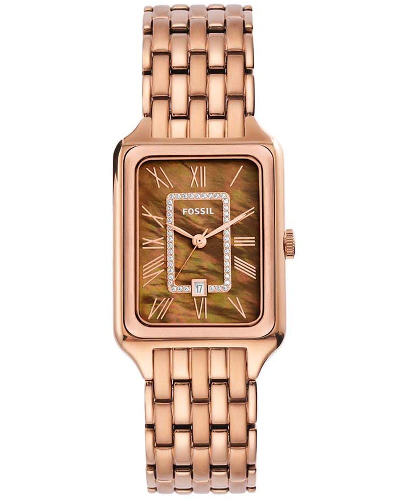 Fossil raquel rectangular brown women&rsquo;s watches