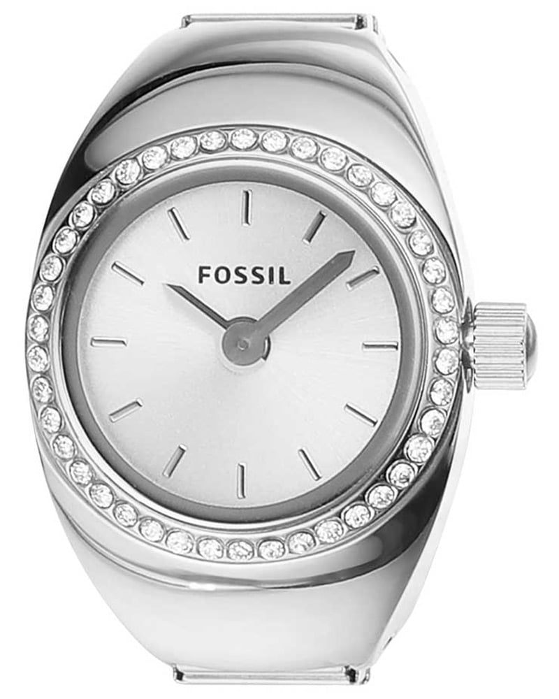 Fossil Women's RING WATCH Silver Analogue Watch 