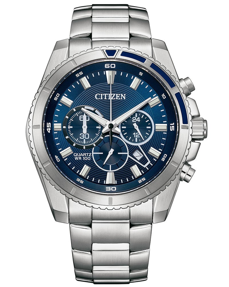 Citizen Quartz Chronograph Round Blue Men's Watch