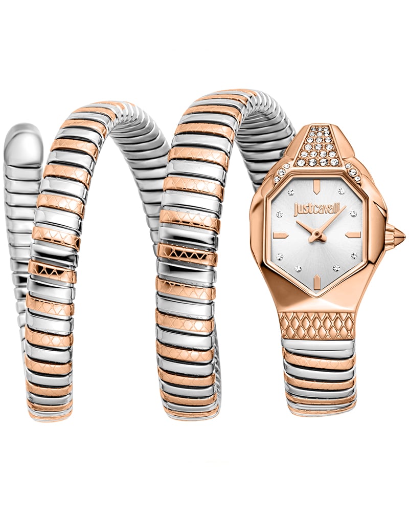 Just Cavalli Ambra Octagon Silver Watch