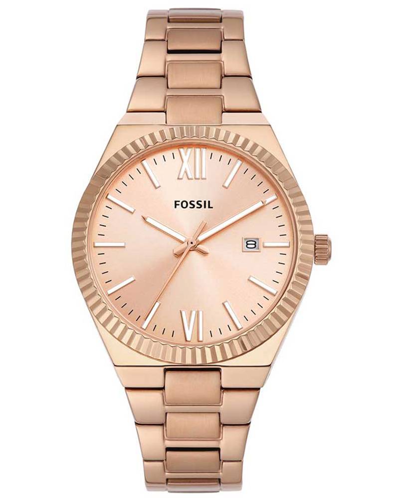 Fossil Women Scarlette Round Rose Gold Watch