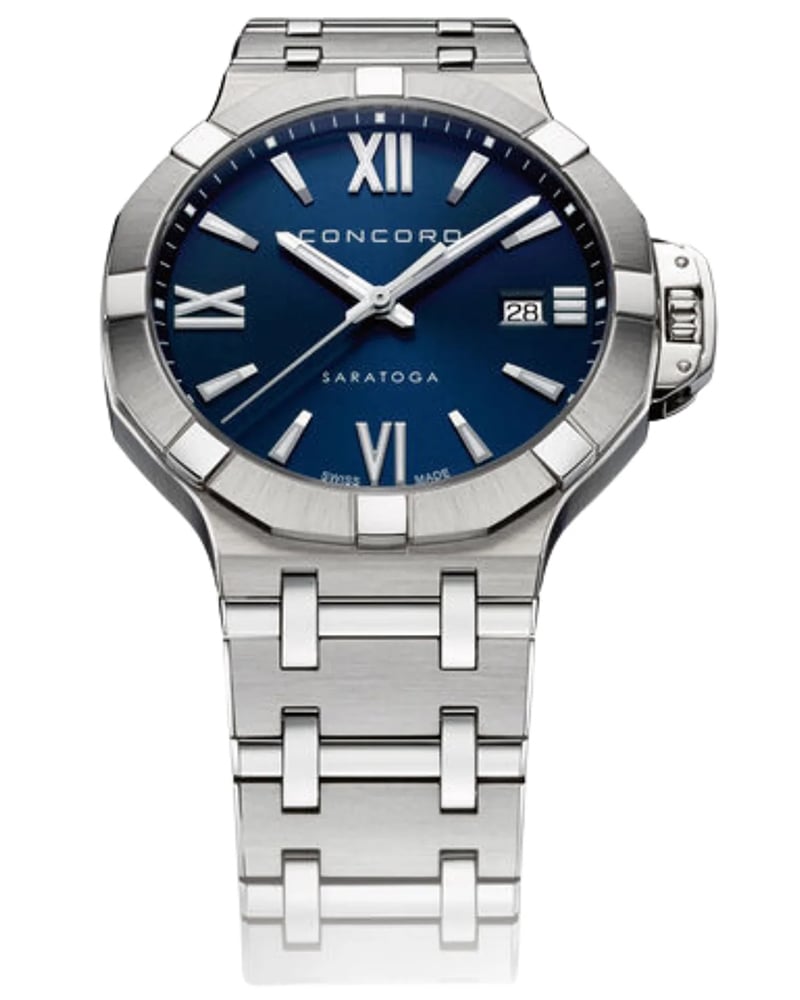 Concord SARATOGA Round Blue Men's Watch 