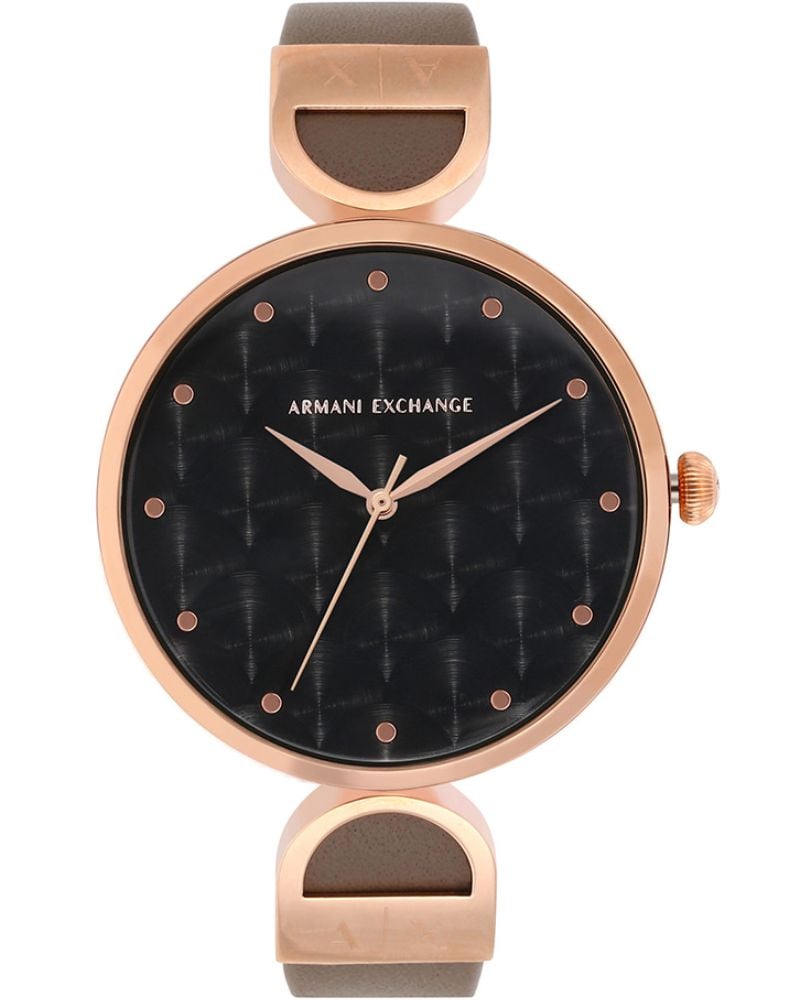 Armani Exchange Women Brooke Round Black Watches