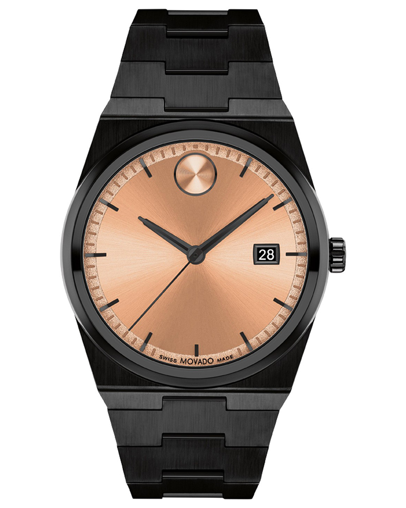 Movado Men Bold Round Rose Gold Watch