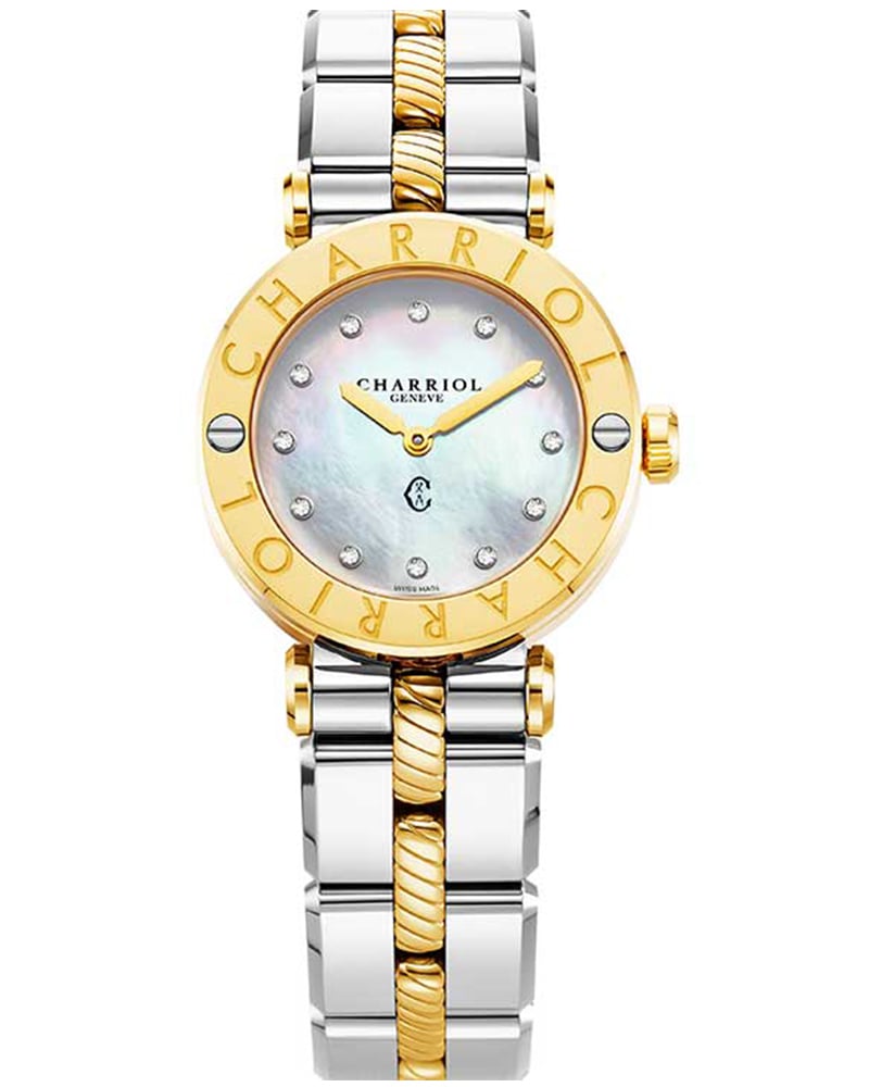 Charriol Healey Round Mother-of-Pearl Women's Watch