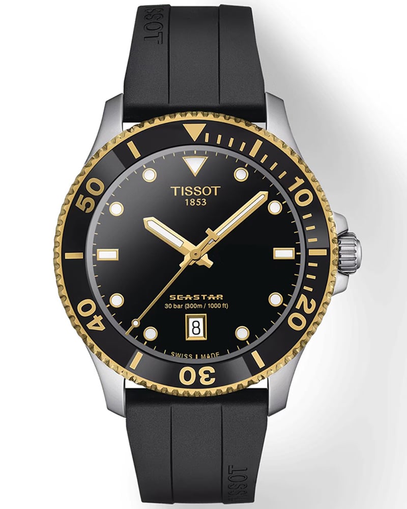 Tissot Men Seastar 1000 Black Analogue Watch