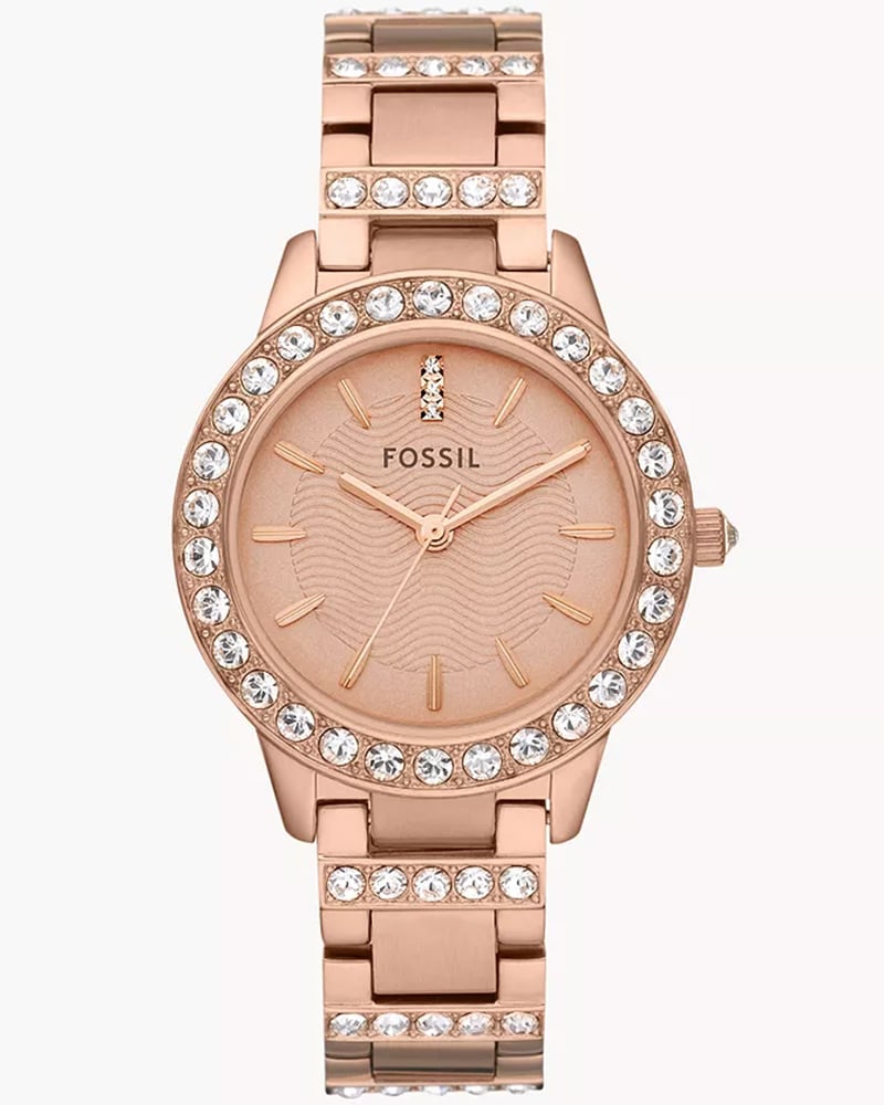 Fossil Women Jesse Round Rose Gold Watch