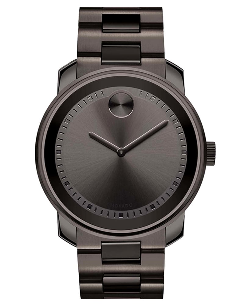 Movado Men Round Black Watches